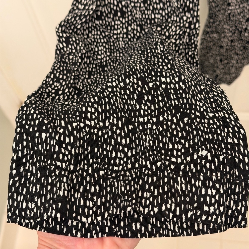 Aqua Black and White Patterned Jumpsuit - Picture 7 of 7